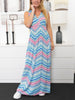 Penelope dress zigzag blue