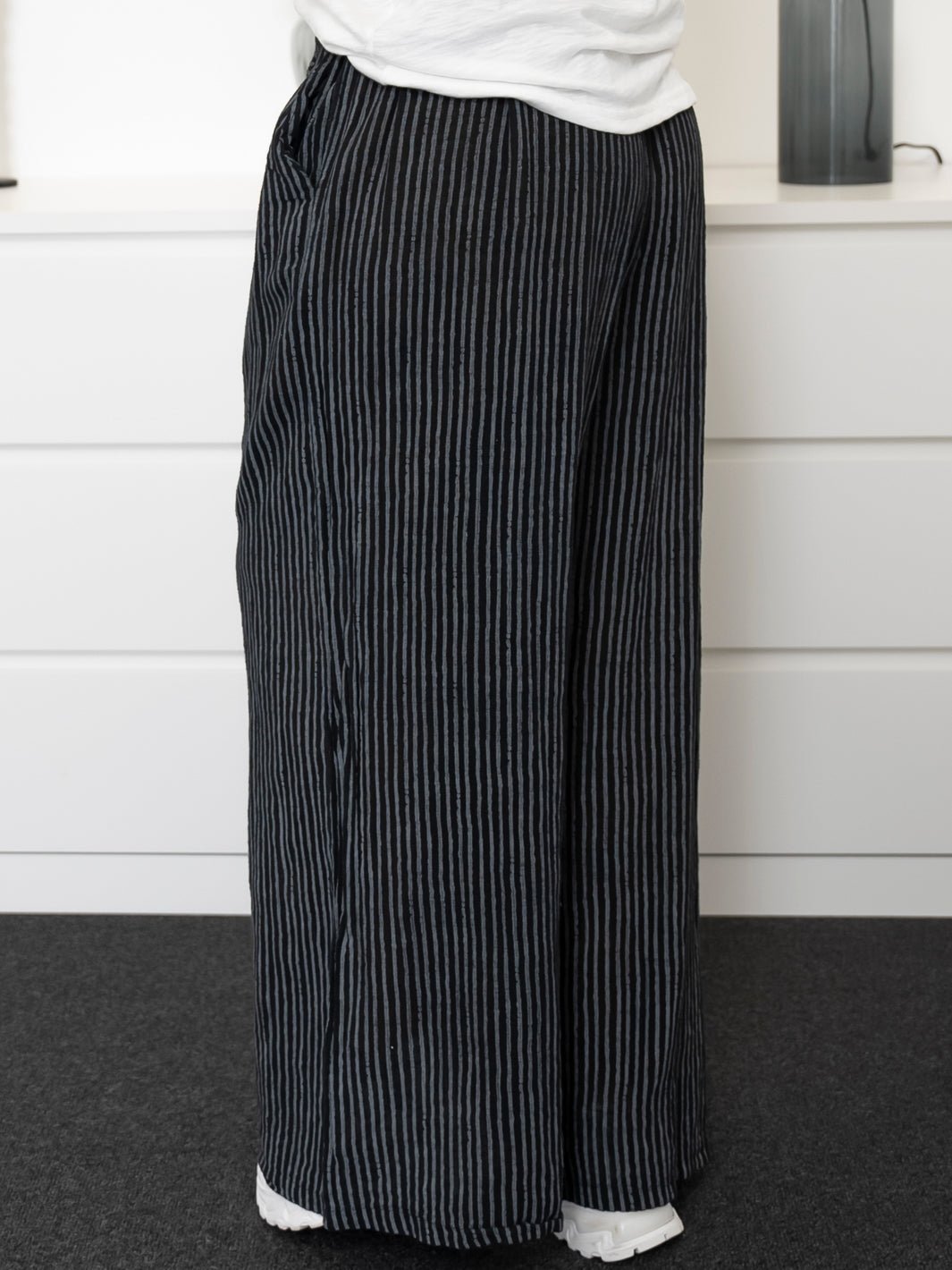 Quinn pants stripe black - Online - Mode