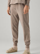 Sabrina fleece sweatpants melange brown - Online - Mode