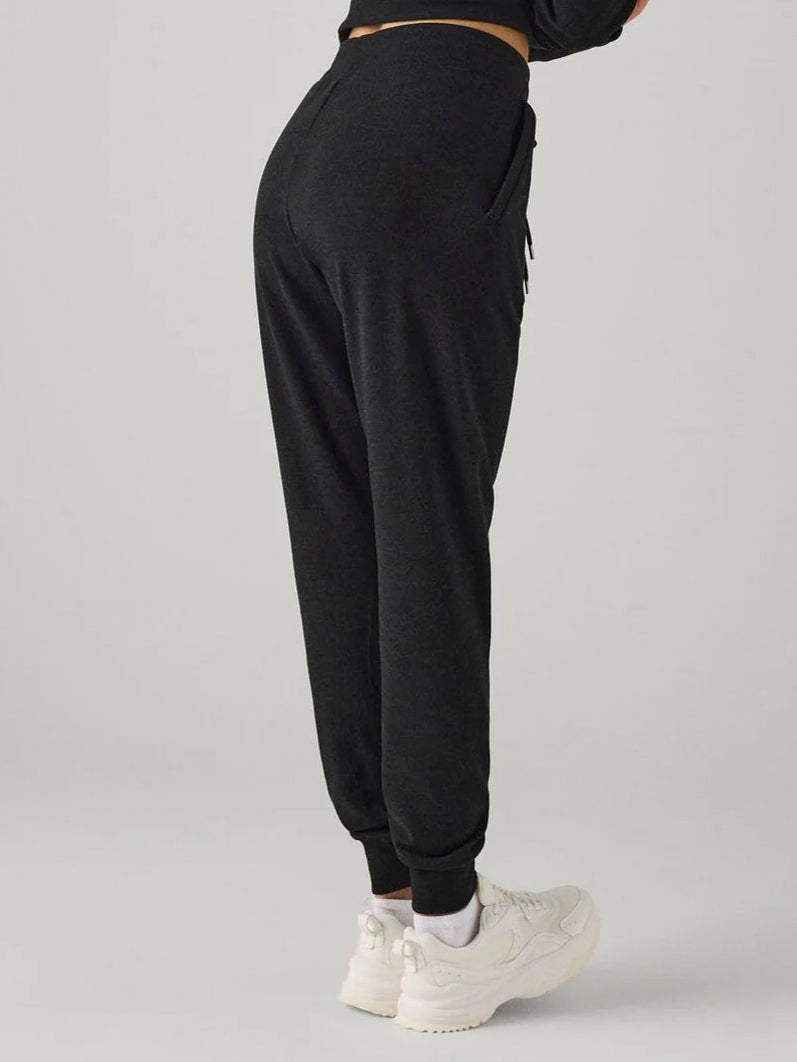 Sabrina fleece sweatpants melange dark grey - Online - Mode