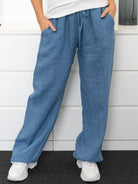 Shay hør pants blue - Online - Mode