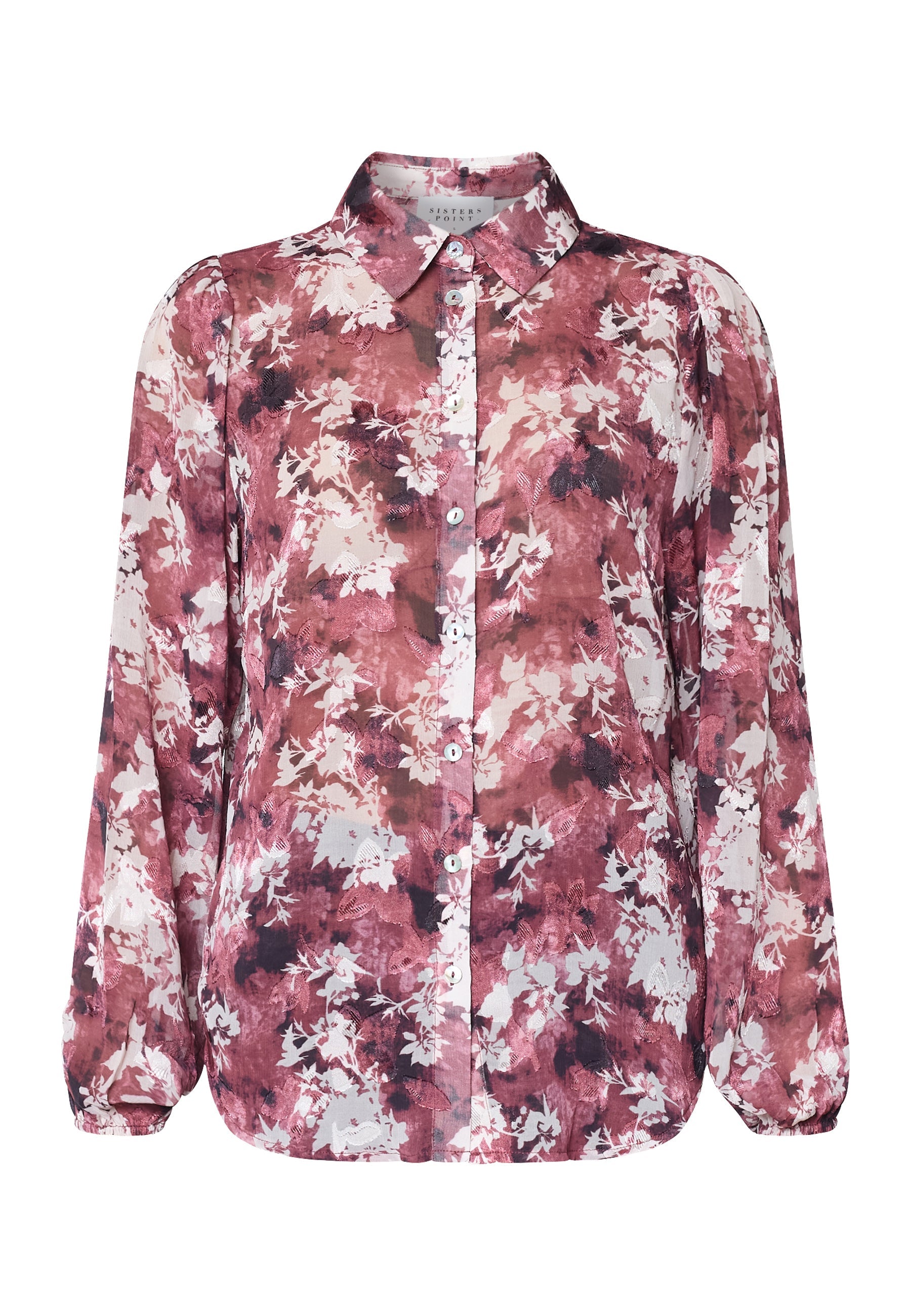 SP Ebbey shirt bordeaux flower - Online-Mode
