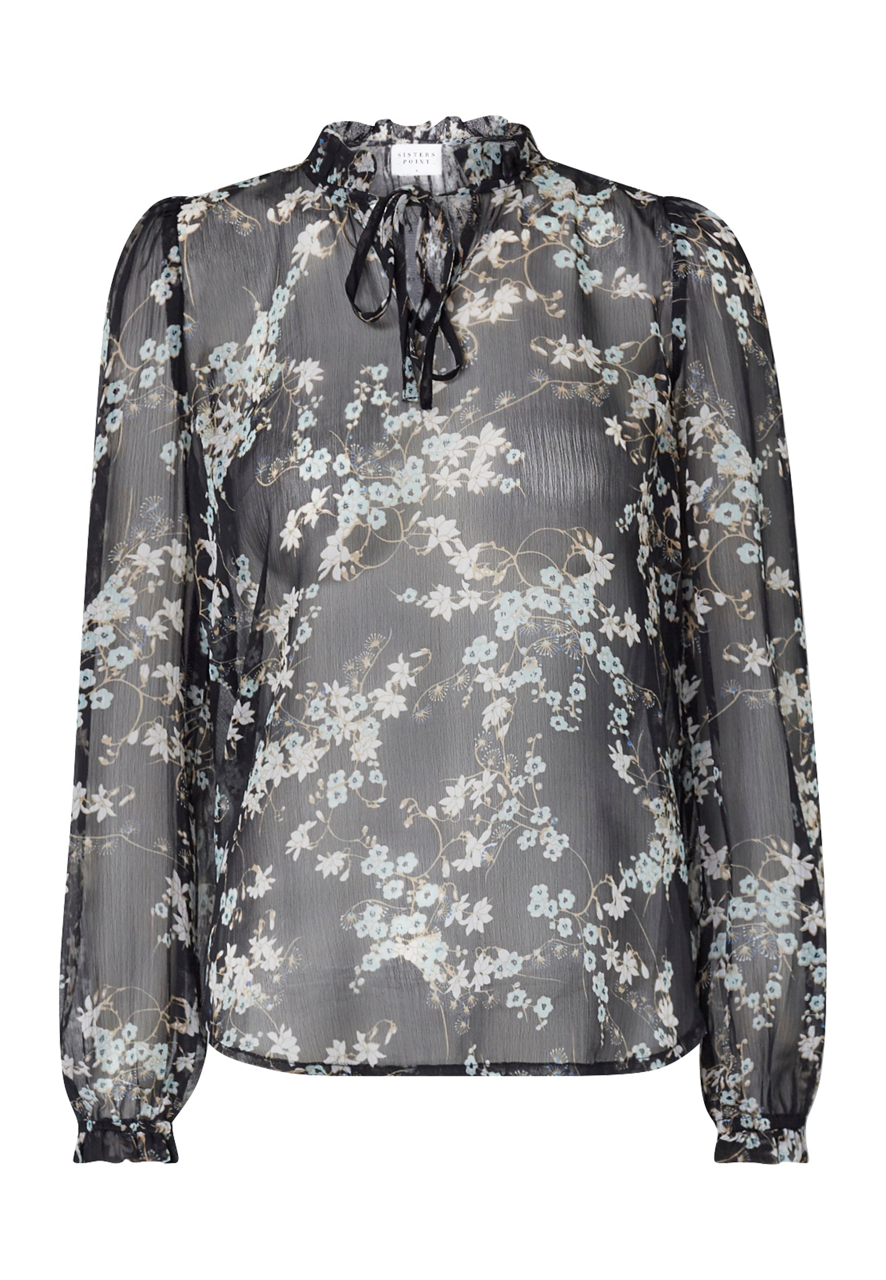 SP Elza shirt black/flower - Online-Mode