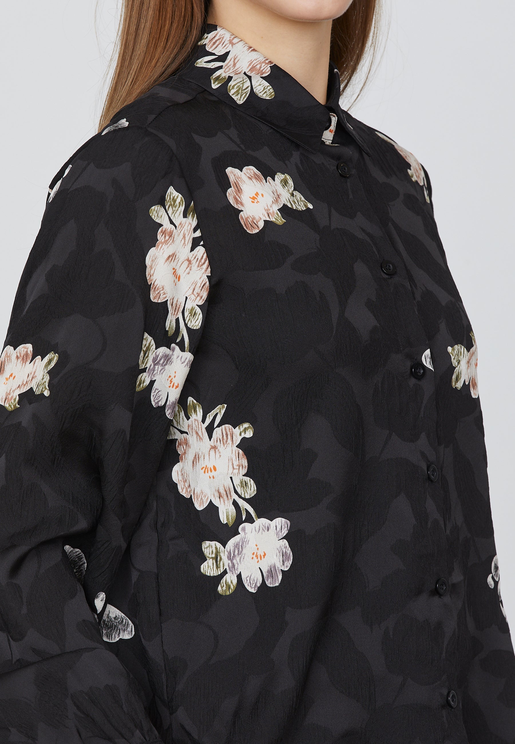 SP Gada shirt black/flower - Online-Mode