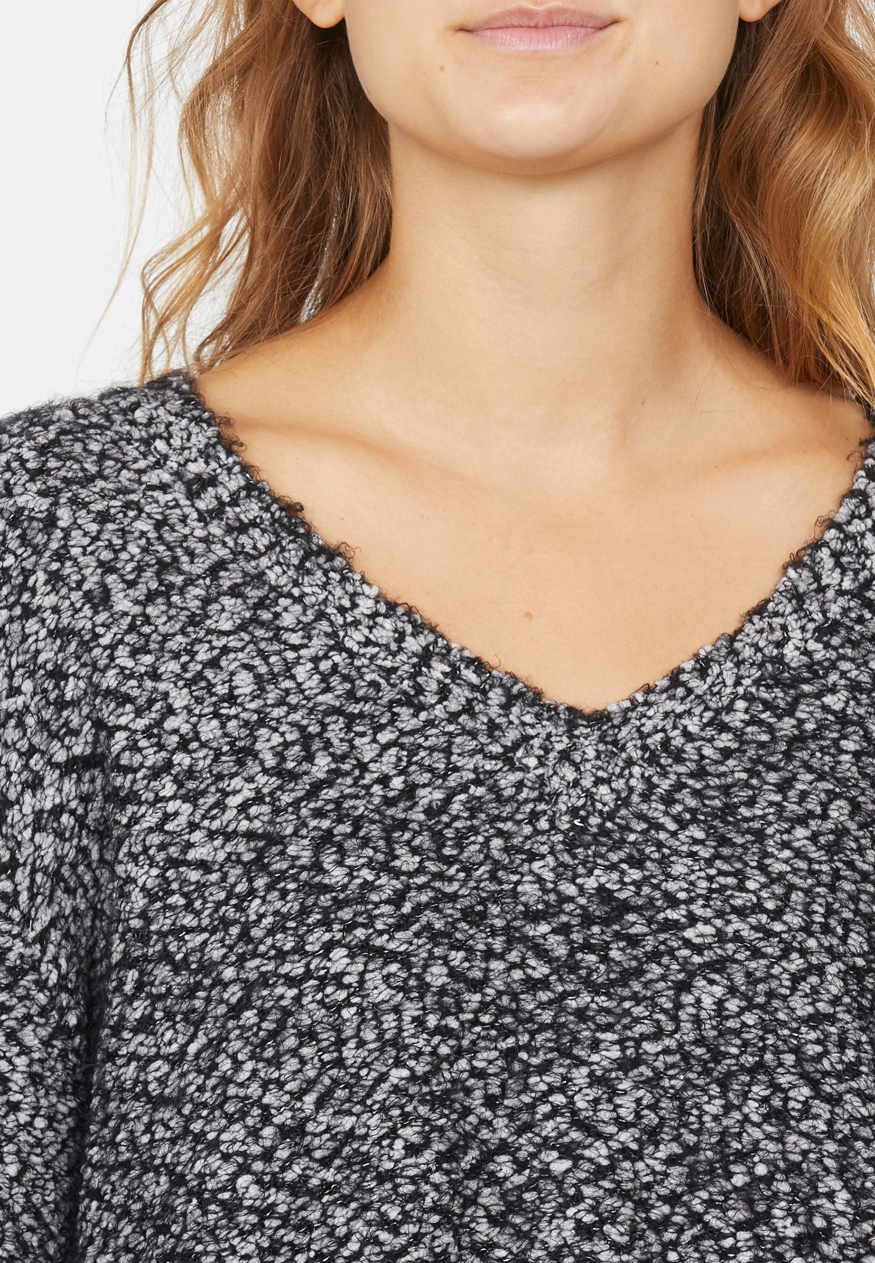 SP Hoba V Pullover salt/peber - Online-Mode