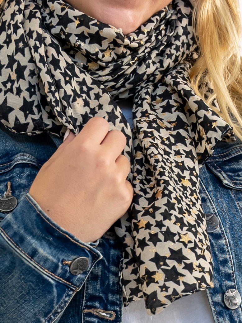 Star scarf beige - Online - Mode