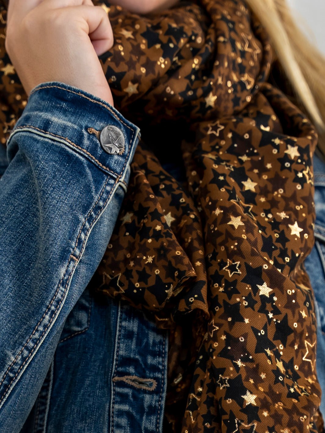 Star scarf brown - Online - Mode