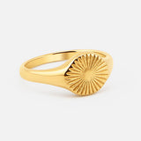 By Cara Sunbeam Rund Ring 18K Guldbelagt