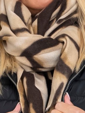 Taia scarf beige/brun - Online - Mode