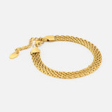 By Cara Wide Mesh Armbånd 18K Guldbelagt 6 mm
