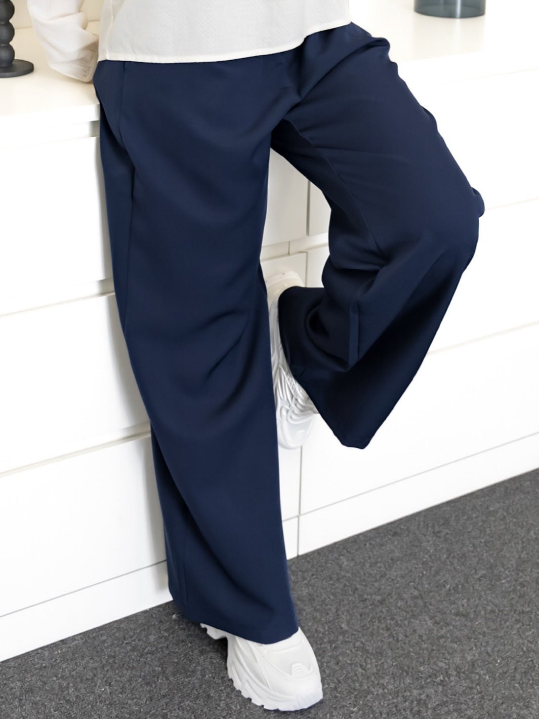 All Week Canja wide pants navy blue - Online-Mode