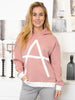 All Week Gigi hoodie logo sweat rosa with white A