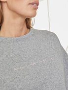 All Week Gigi o-neck logo sweat grey melange - Online-Mode