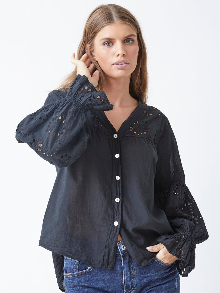 All Week Julia shirt LS black - Online-Mode