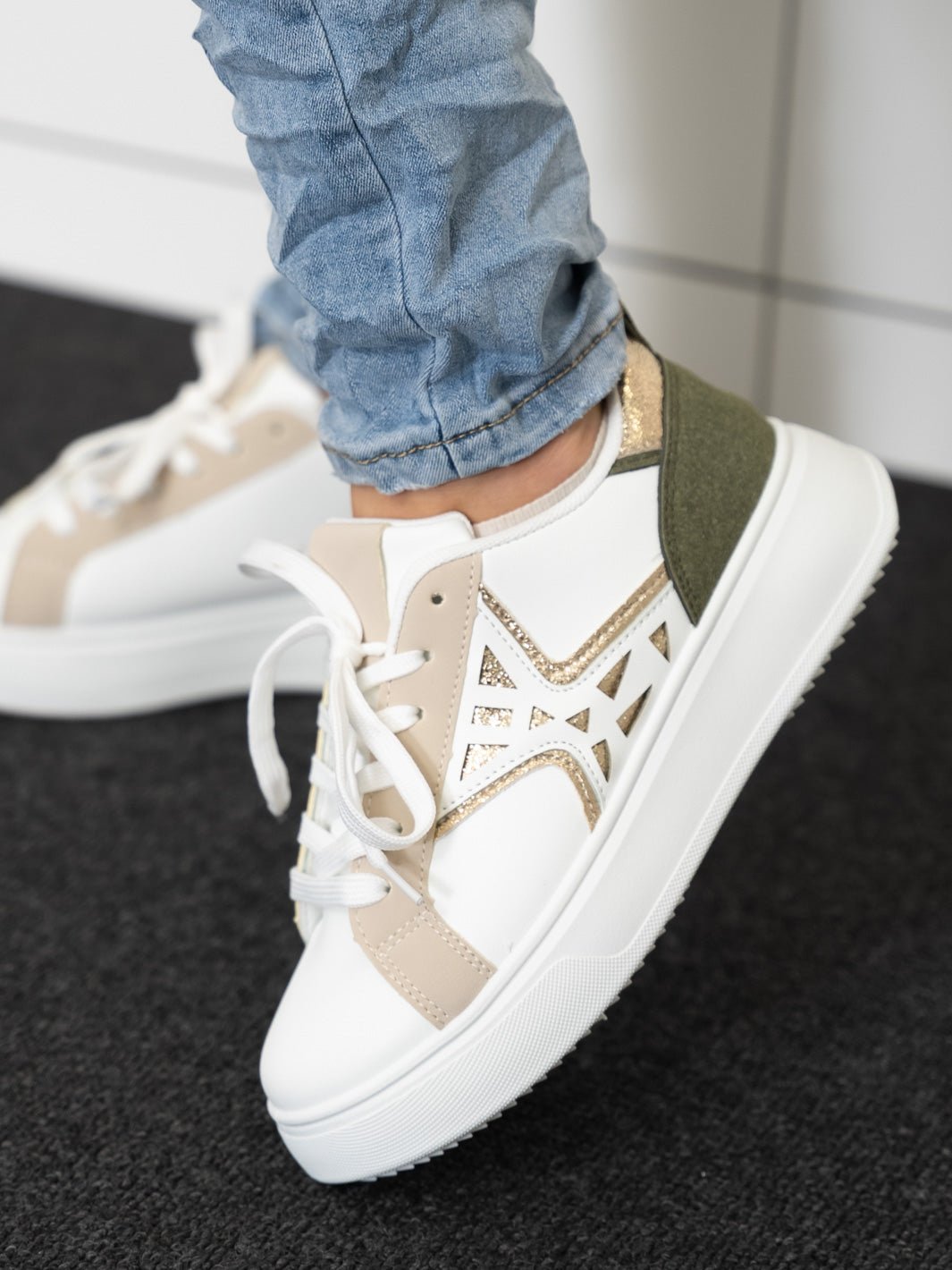 Annie sneakers white/green - Online-Mode