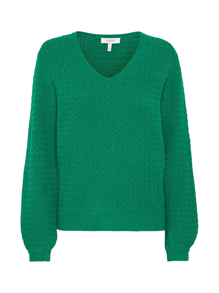 B.young BYmilo v-neck pullover cadmium green - Online-Mode