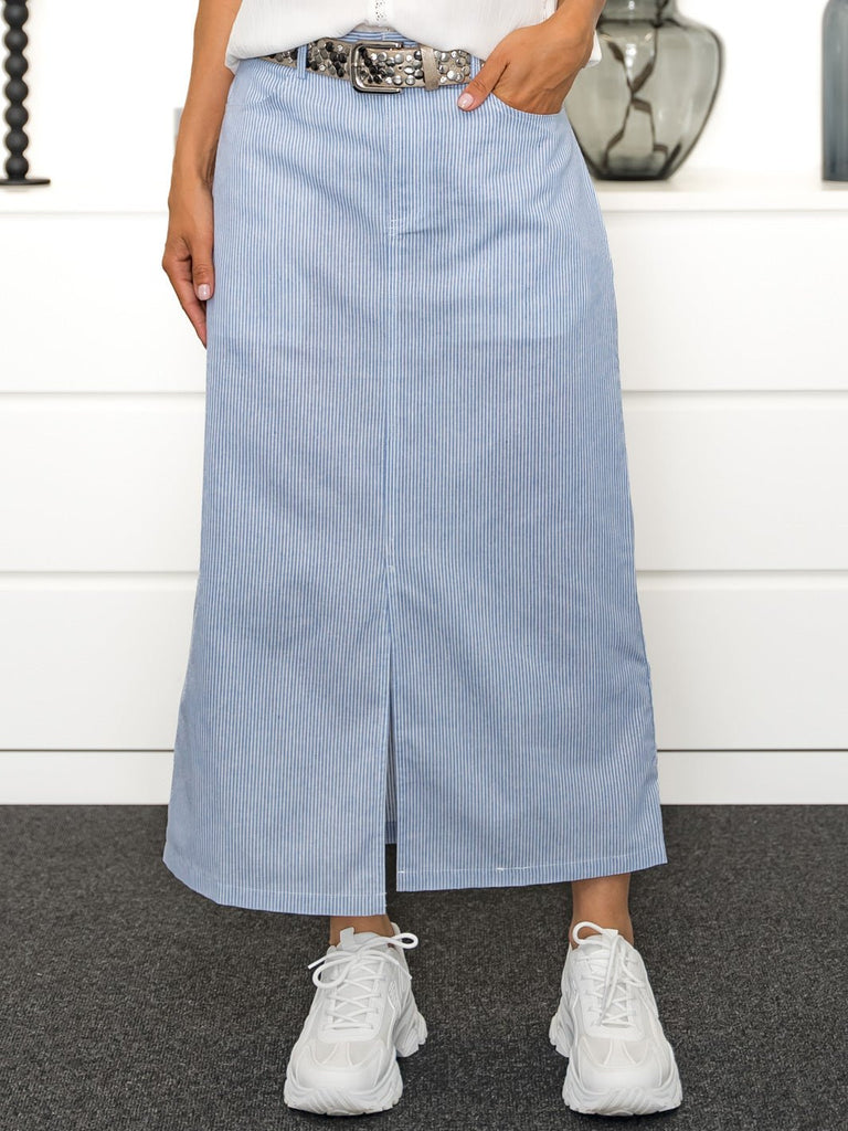 Continue Ava stripe skirt blue/white - Online-Mode