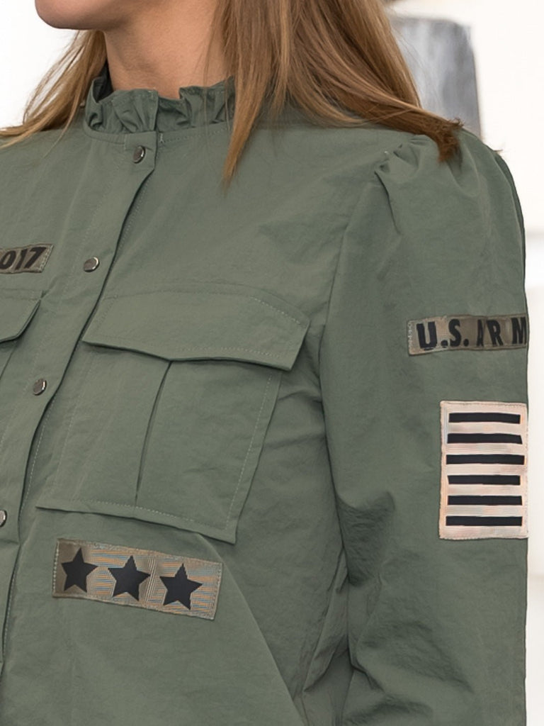 Continue Mili patch shirt army - Online-Mode