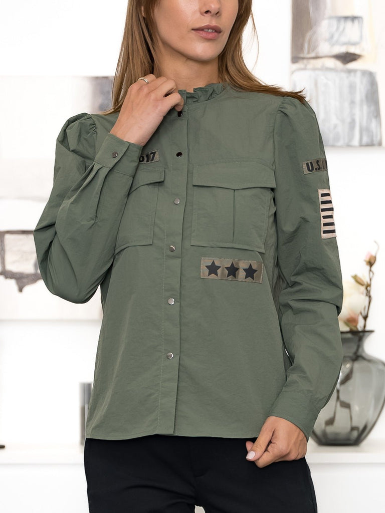 Continue Mili patch shirt army - Online-Mode