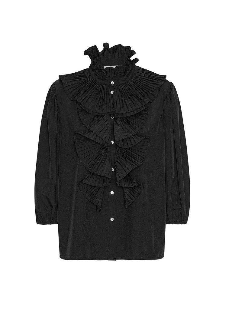 Continue Pernille 3/4 sleeve shirt black - Online-Mode