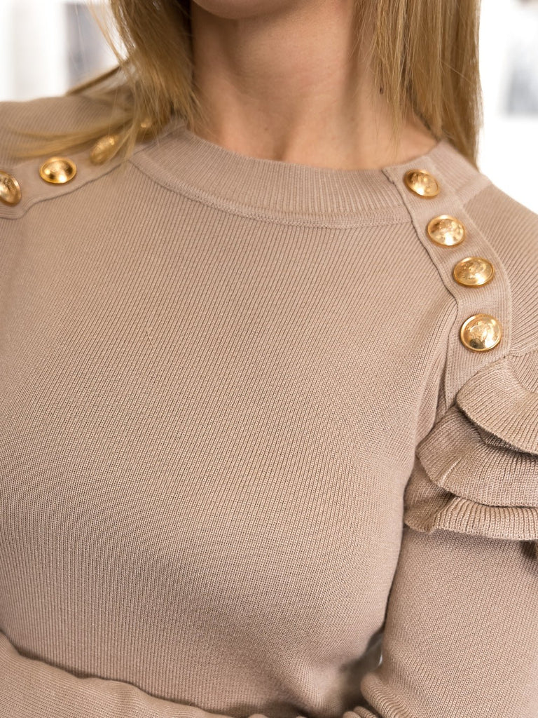 Ella knit dress beige - Online-Mode