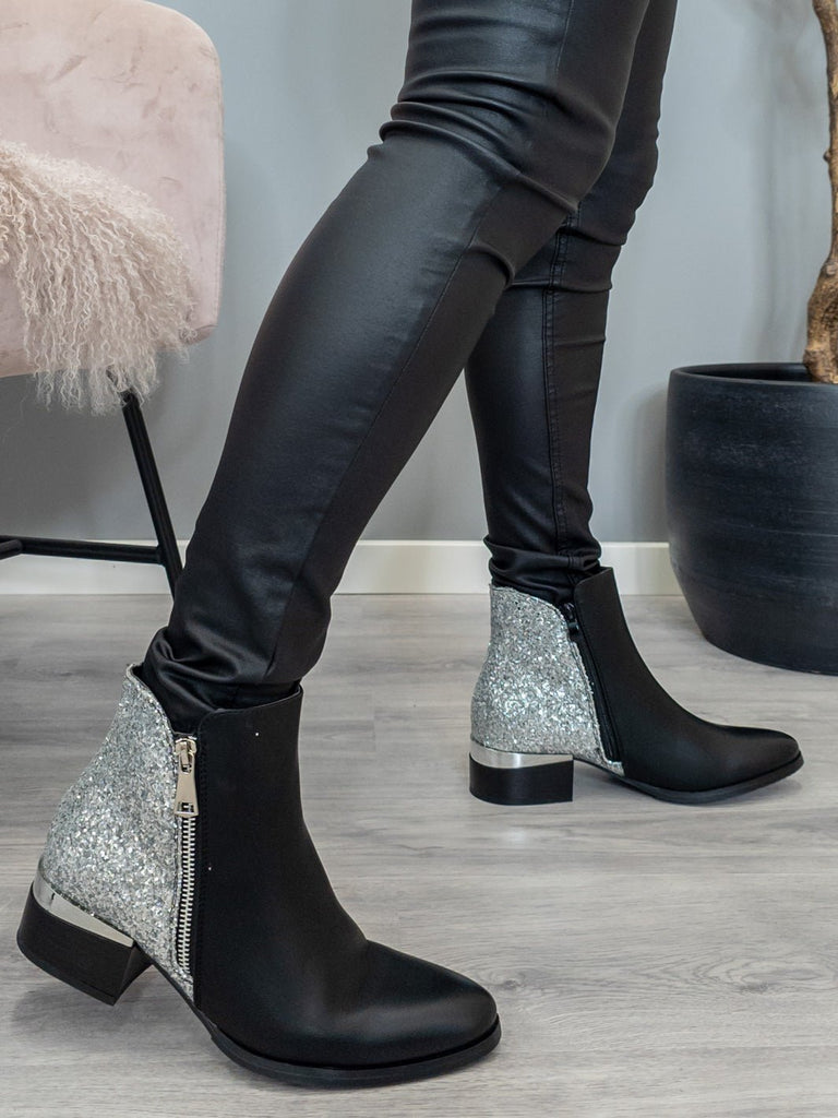Emma glitter boots black/silver - Online-Mode