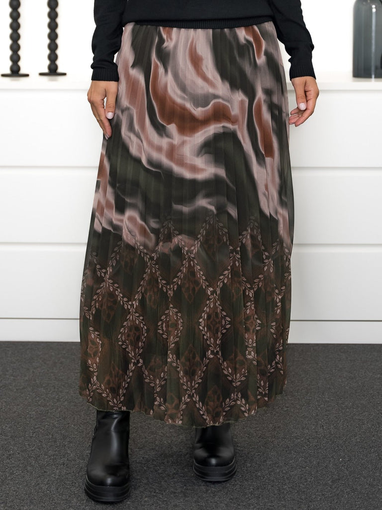 Harper skirt brown/olive - Online-Mode