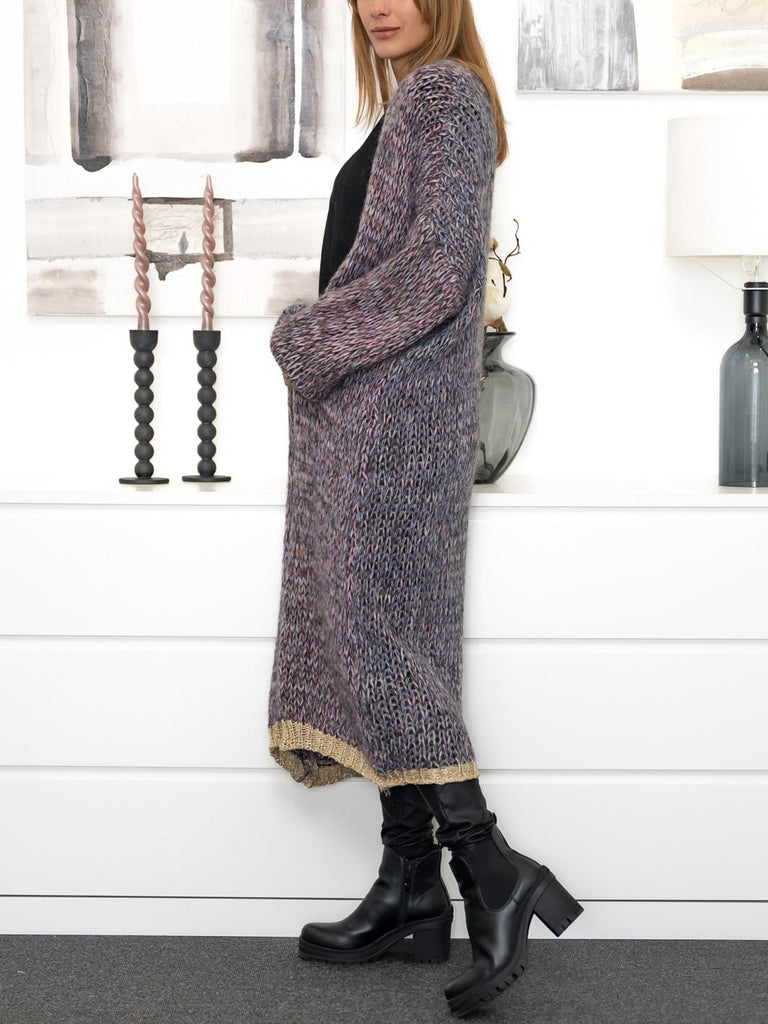 Jane knit cardigan purple mix - Online-Mode