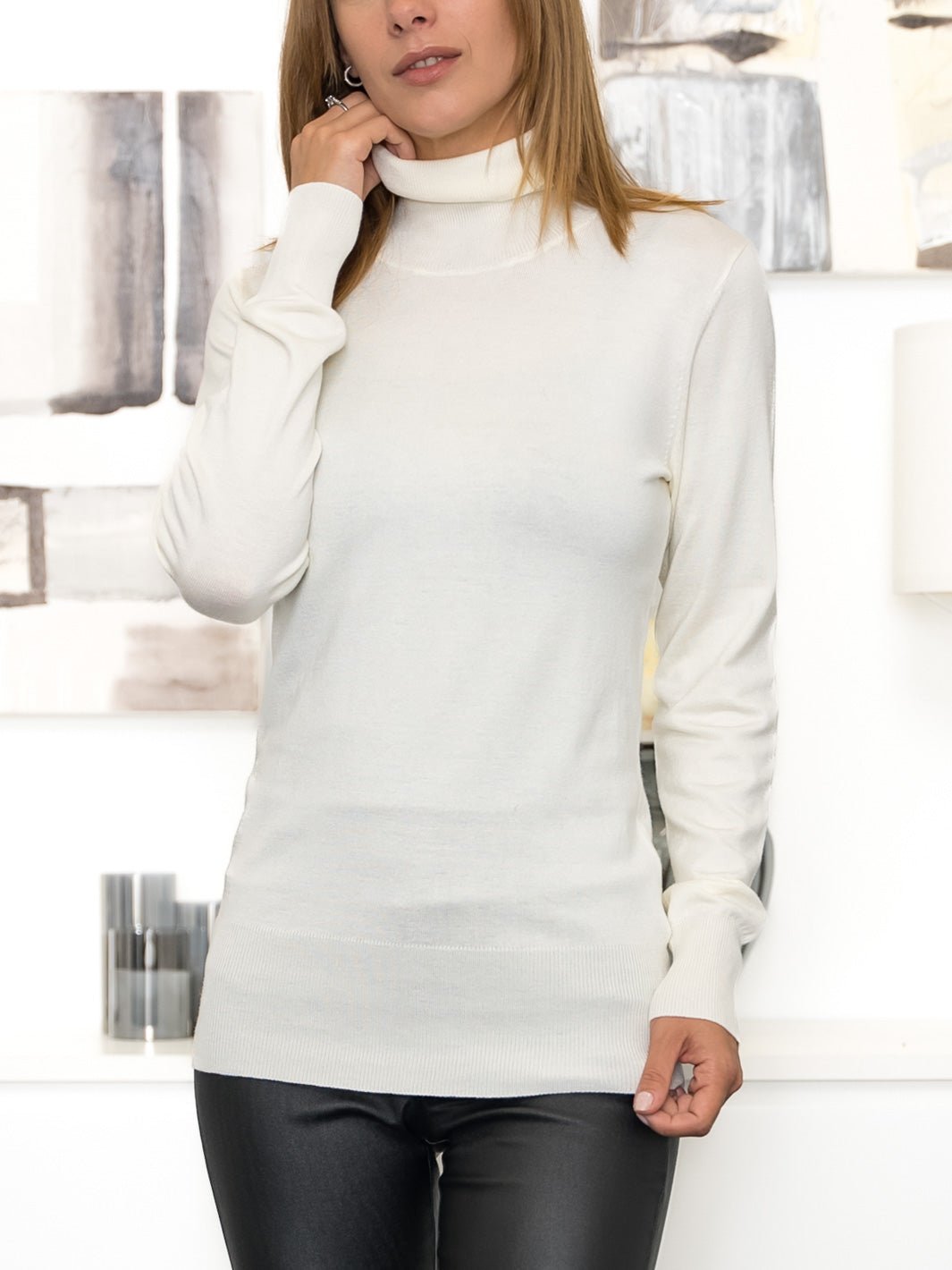 Kaffe Astrid roll neck pullover antique white - Online-Mode