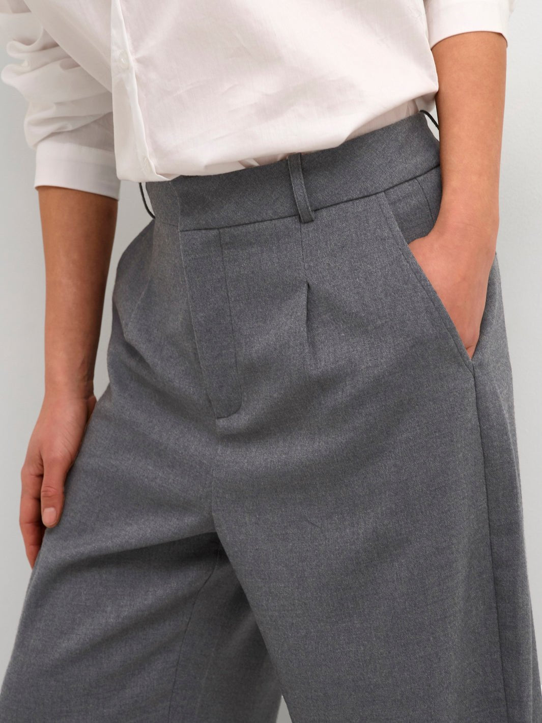 Kaffe KAmerle pants suiting dark grey melange - Online-Mode
