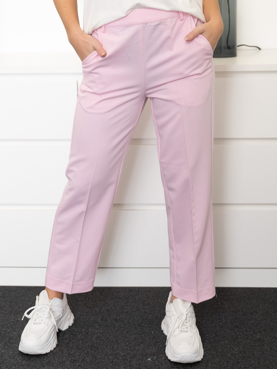 Kaffe KAsakura HW cropped pants pink mist - Online-Mode