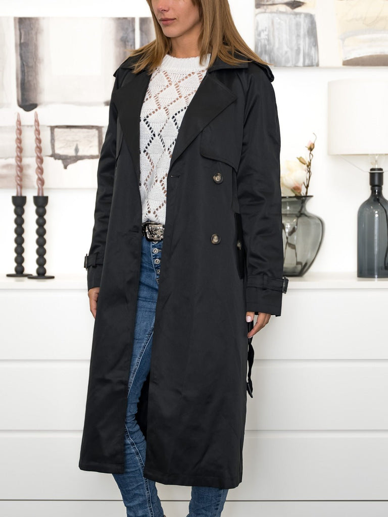 Kayla trenchcoat black - Online-Mode