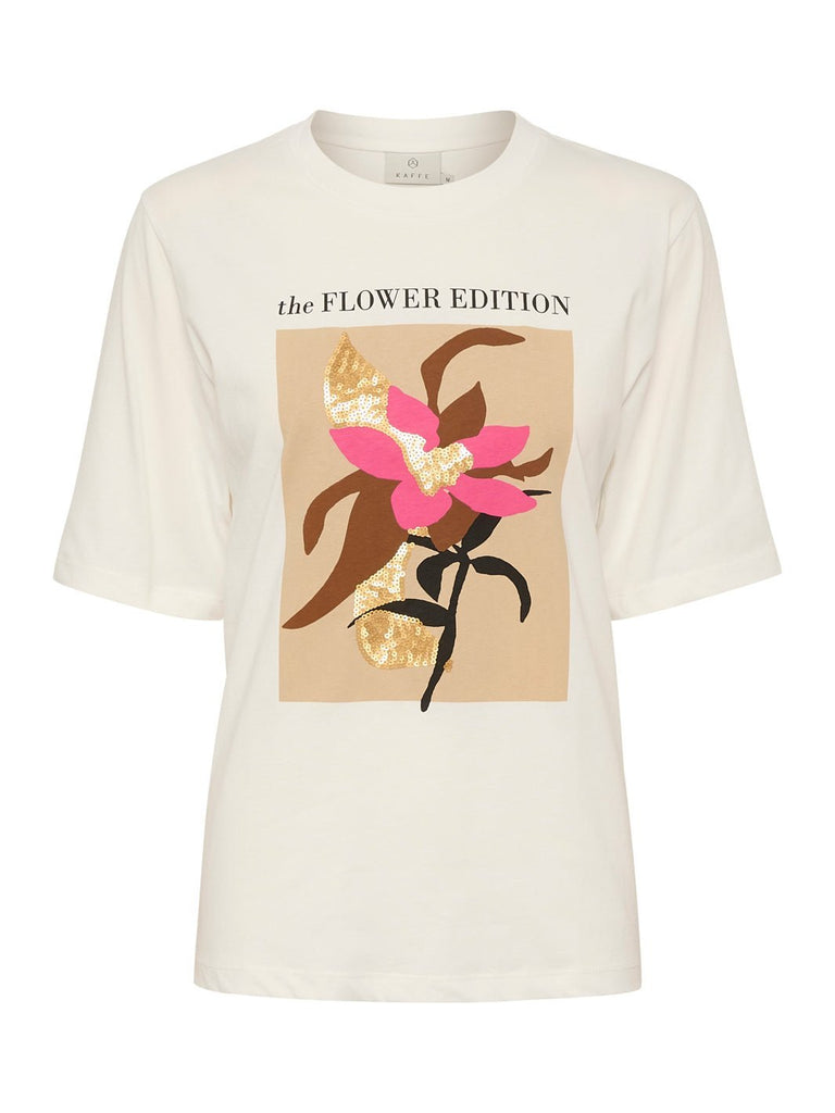 LEV UGE 37 Kaffe KAcate t-shirt chalk/flower print - Online-Mode
