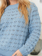 LEV UGE 9 Kaffe KAelena knit pullover faded denim - Online-Mode