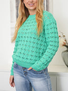 LEV UGE 9 Kaffe KAelena knit pullover gumdrop green - Online-Mode