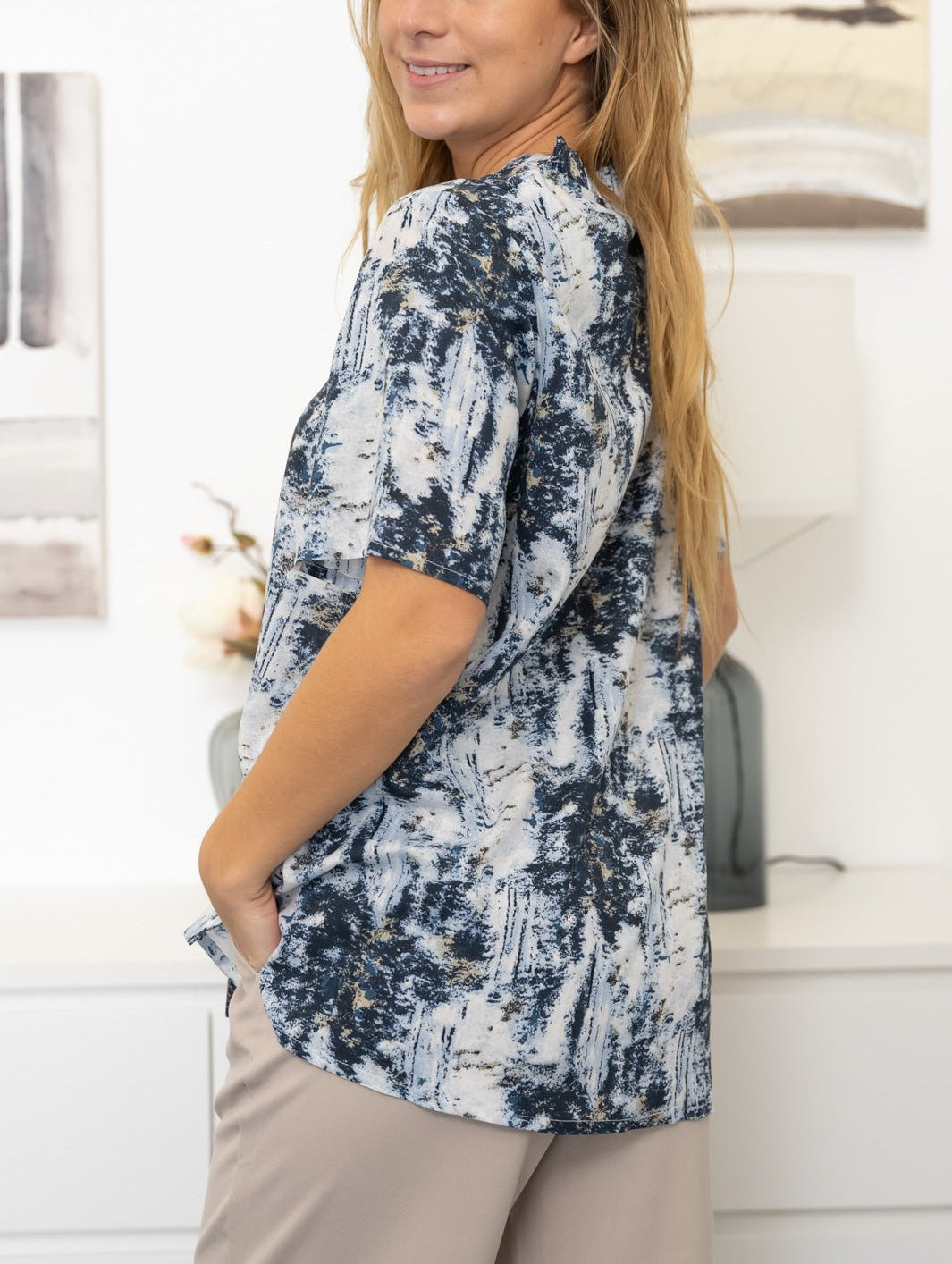 Lilly bluse blue print 3 - Online-Mode