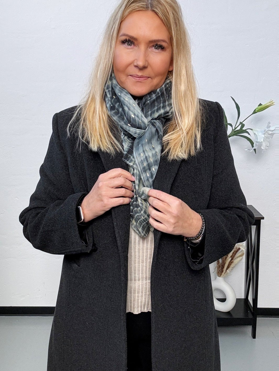 Melanie scarf black/grey - Online-Mode
