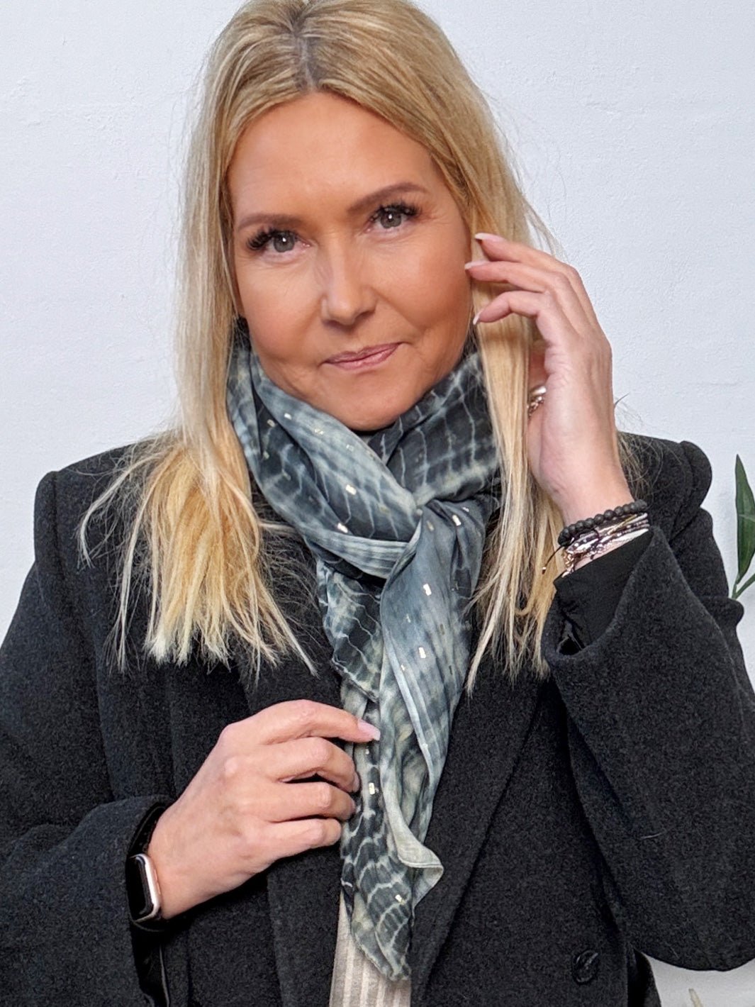 Melanie scarf black/grey - Online-Mode