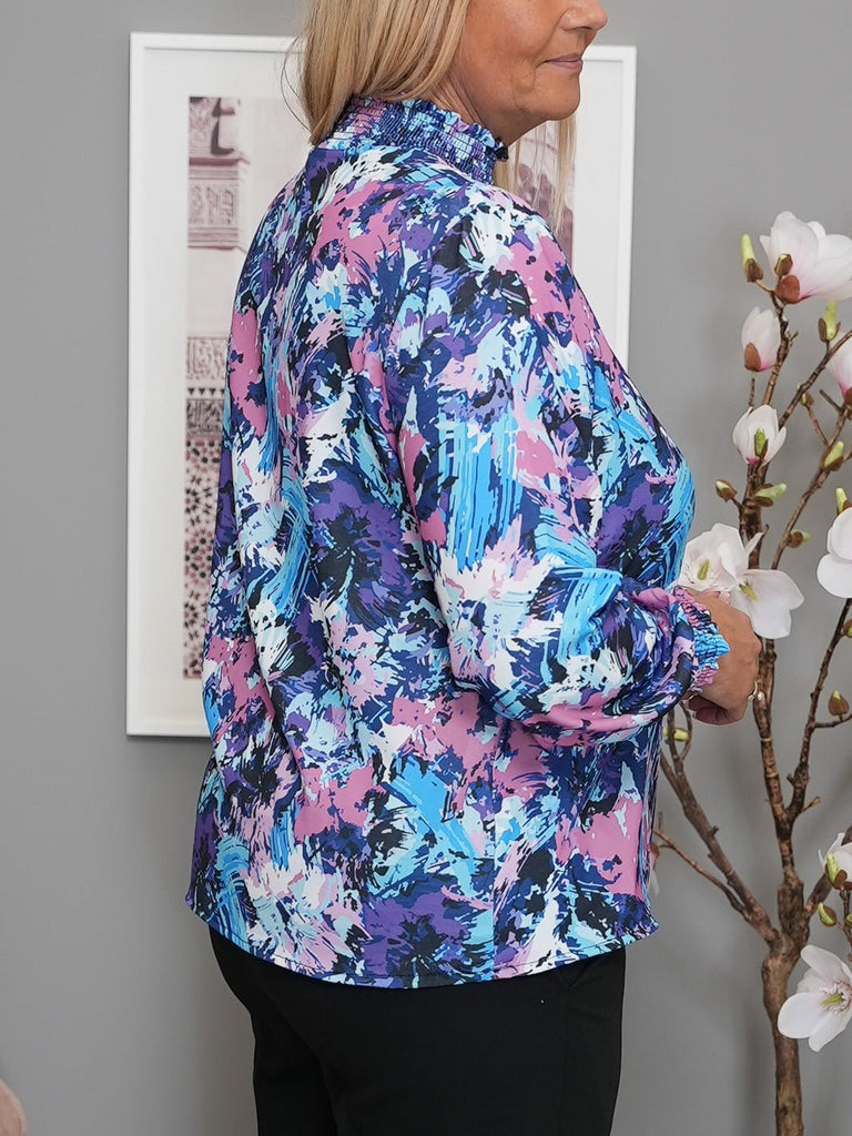 Molly bluse painters touch blue/pink - Online-Mode