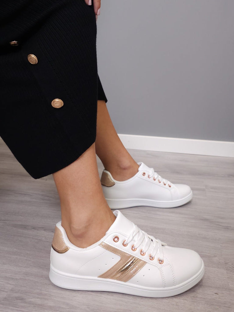 Sascha sneakers white/champagne - Online-Mode