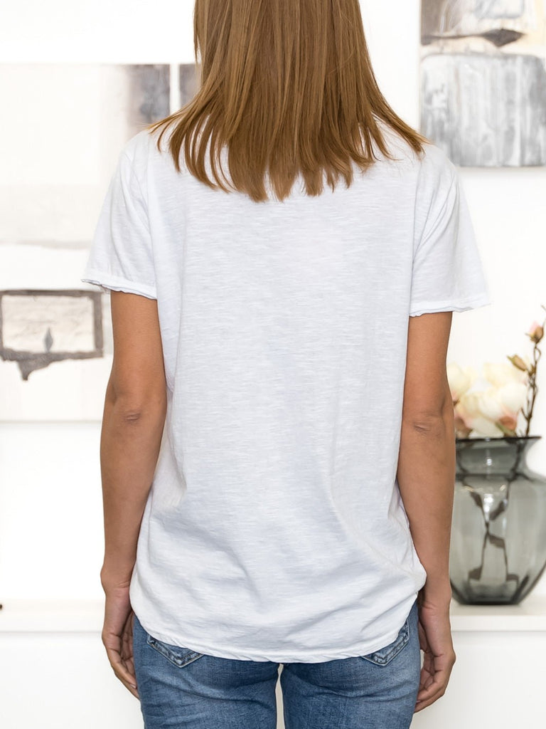 Skull t-shirt white/lavender - Online-Mode