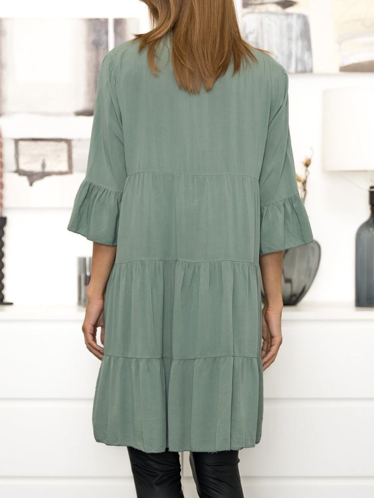 Valentina button dress olive - Online-Mode